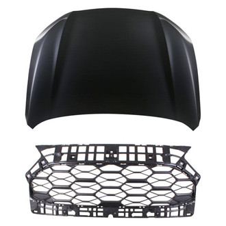 Replace® - 2-Piece (Hood Panel, Grille) (CAPA Certified)