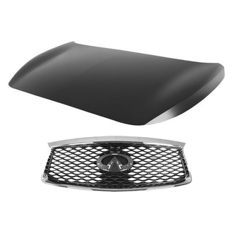 Replace® - 2-Piece (Hood Panel, Grille) (CAPA Certified)