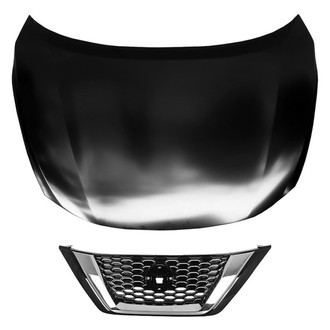 Replace® - 2-Piece (Hood Panel, Grille) (CAPA Certified)