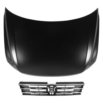 Replace® - 2-Piece (Hood Panel, Grille) (CAPA Certified)