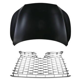 Replace® - 2-Piece (Hood Panel, Grille) (CAPA Certified)