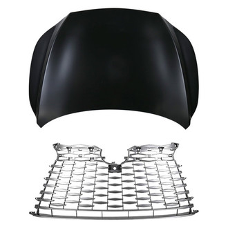 Replace® - 2-Piece (Hood Panel, Grille) (CAPA Certified)
