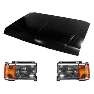 Replace® - 3-Piece Kit (Driver and Passenger Side Headlights, Hood Panel) (Value Line)