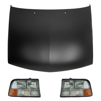 Replace® - 3-Piece Kit (Driver and Passenger Side Headlights, Hood Panel) (Value Line)