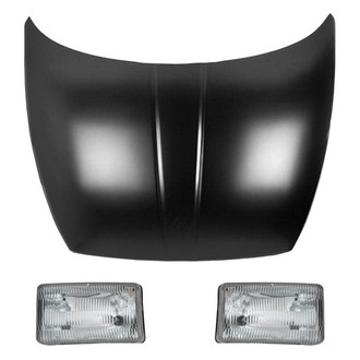 Replace® - 3-Piece Kit (Driver and Passenger Side Headlight Lenses and Housings, Hood Panel) (Value Line)