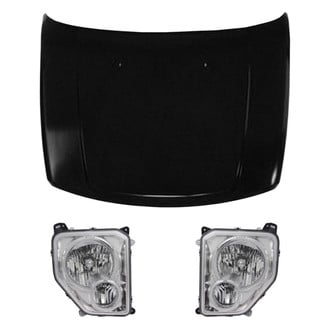 Replace® - 3-Piece Kit (Driver and Passenger Side Headlights, Hood Panel) (Brand New OE)