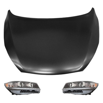 Replace® - 3-Piece Kit (Driver and Passenger Side Headlights, Hood Panel) (Standard Line)