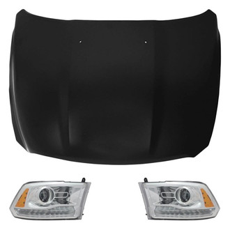 Replace® - 3-Piece Kit (Driver and Passenger Side Headlights, Hood Panel) (Value Line)