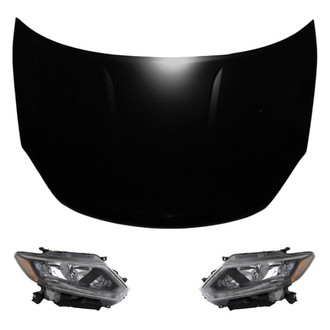 Replace® - 3-Piece Kit (Driver and Passenger Side Headlights, Hood Panel) (Value Line)