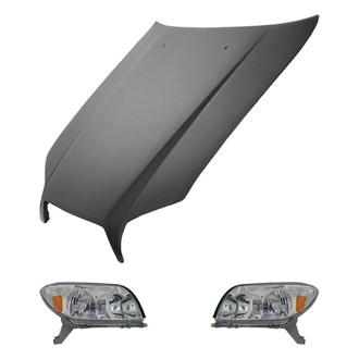 Replace® - 3-Piece Kit (Driver and Passenger Side Headlights, Hood Panel) (Value Line)