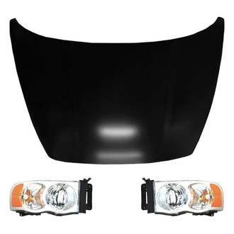 Replace® - 3-Piece Kit (Driver and Passenger Side Headlights, Hood Panel) (Value Line)