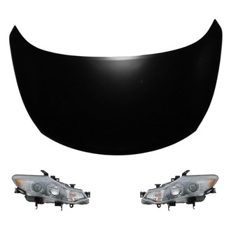 Replace® - 3-Piece Kit (Driver and Passenger Side Headlights, Hood Panel) (Brand New OE)