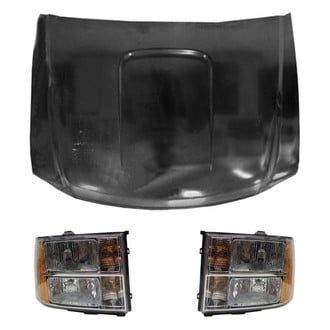 Replace® - 3-Piece Kit (Driver and Passenger Side Headlights, Hood Panel)