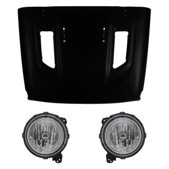 Replace® - 3-Piece Kit (Driver and Passenger Side Headlights, Hood Panel) (CAPA Certified)