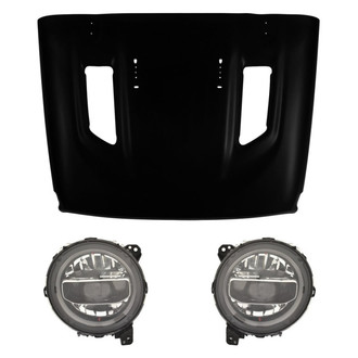 Replace® - 3-Piece Kit (Driver and Passenger Side Headlights, Hood Panel) (CAPA Certified)
