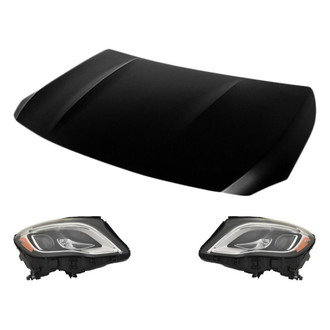 Replace® - 3-Piece Kit (Driver and Passenger Side Headlights, Hood Panel)