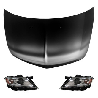 Replace® - 3-Piece Kit (Driver and Passenger Side Headlights, Hood Panel) (CAPA Certified)
