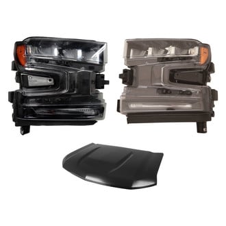 Replace® - 3-Piece Kit (Driver and Passenger Side Headlights, Hood Panel) (CAPA Certified)