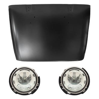Replace® - 3-Piece Kit (Driver and Passenger Side Headlights, Hood Panel)