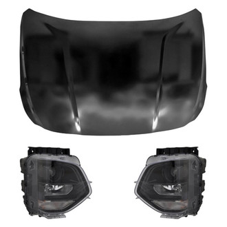 Replace® - 3-Piece Kit (Driver and Passenger Side Headlights, Hood Panel) (Standard Line)