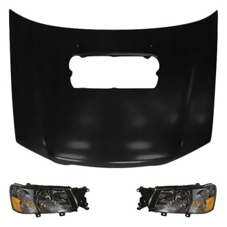 Replace® - 3-Piece Kit (Driver and Passenger Side Headlights, Hood Panel) (Standard Line)