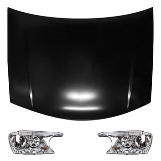 Replace® - 3-Piece Kit (Driver and Passenger Side Headlights, Hood Panel) (Standard Line)
