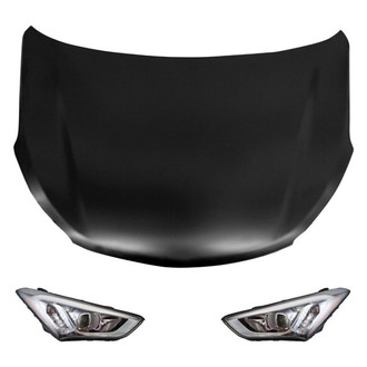 Replace® - 3-Piece Kit (Driver and Passenger Side Headlights, Hood Panel) (Standard Line)