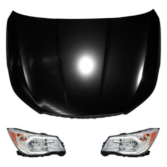 Replace® - 3-Piece Kit (Driver and Passenger Side Headlights, Hood Panel) (Standard Line)