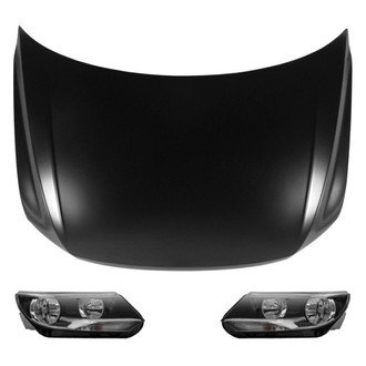 Replace® - 3-Piece Kit (Driver and Passenger Side Headlights, Hood Panel) (Standard Line)