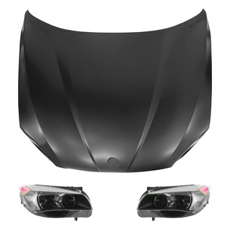 Replace® - 3-Piece Kit (Driver and Passenger Side Headlights, Hood Panel) (Standard Line)