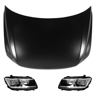 Replace® - 3-Piece Kit (Driver and Passenger Side Headlights, Hood Panel) (Standard Line)