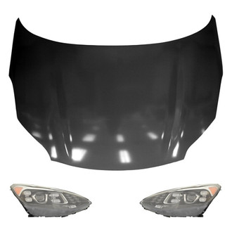Replace® - 3-Piece Kit (Driver and Passenger Side Headlights, Hood Panel) (Standard Line)