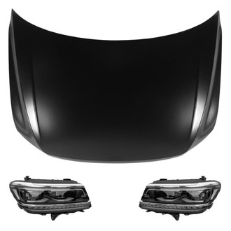 Replace® - 3-Piece Kit (Driver and Passenger Side Headlights, Hood Panel) (Standard Line)