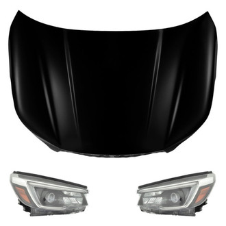 Replace® - 3-Piece Kit (Driver and Passenger Side Headlights, Hood Panel) (Standard Line)