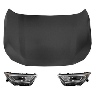 Replace® - 3-Piece Kit (Driver and Passenger Side Headlights, Hood Panel) (Standard Line)