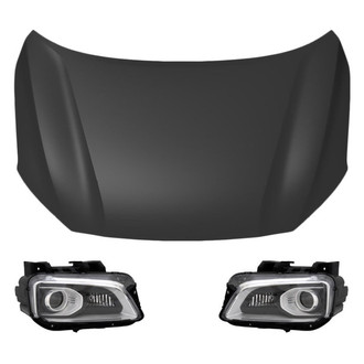 Replace® - 3-Piece Kit (Driver and Passenger Side Headlights, Hood Panel) (Standard Line)