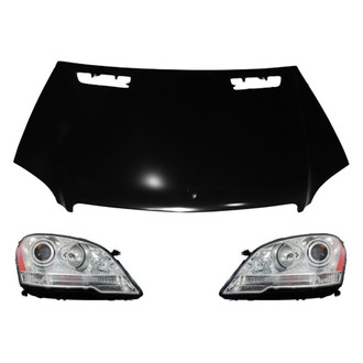 Replace® - 3-Piece Kit (Driver and Passenger Side Headlights, Hood Panel) (Standard Line)