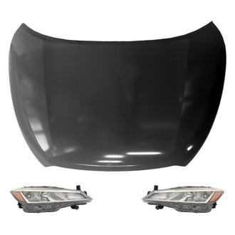 Replace® - 3-Piece Kit (Driver and Passenger Side Headlights, Hood Panel) (Standard Line)