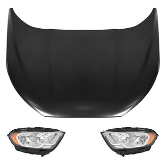 Replace® - 3-Piece Kit (Driver and Passenger Side Headlights, Hood Panel) (Standard Line)