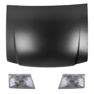 Replace® - 3-Piece Kit (Driver and Passenger Side Headlights, Hood Panel) (Standard Line)