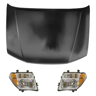 Replace® - 3-Piece Kit (Driver and Passenger Side Headlights, Hood Panel) (Value Line)