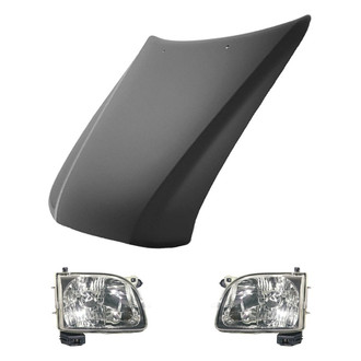 Replace® - 3-Piece Kit (Driver and Passenger Side Headlights, Hood Panel) (Value Line)