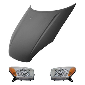 Replace® - 3-Piece Kit (Driver and Passenger Side Headlights, Hood Panel) (Value Line)