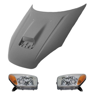 Replace® - 3-Piece Kit (Driver and Passenger Side Headlights, Hood Panel) (Value Line)
