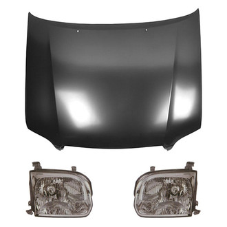 Replace® - 3-Piece Kit (Driver and Passenger Side Headlights, Hood Panel) (Value Line)