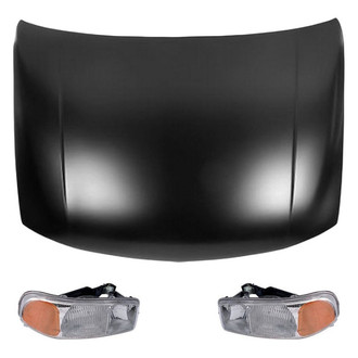 Replace® - 3-Piece Kit (Driver and Passenger Side Headlights, Hood Panel) (Value Line)