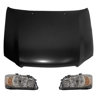 Replace® - 3-Piece Kit (Driver and Passenger Side Headlights, Hood Panel) (Value Line)