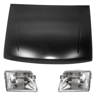 Replace® - 3-Piece Kit (Driver and Passenger Side Headlights, Hood Panel) (Value Line)