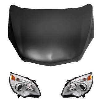 Replace® - 3-Piece Kit (Driver and Passenger Side Headlights, Hood Panel) (Value Line)