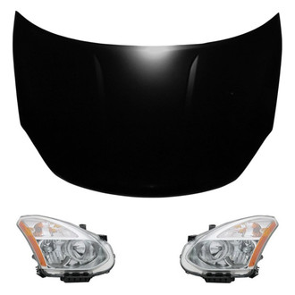 Replace® - 3-Piece Kit (Driver and Passenger Side Headlights, Hood Panel) (Value Line)